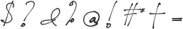 Yellova Signature Regular otf (400) Font OTHER CHARS