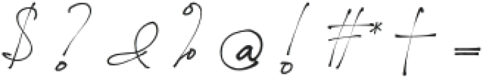 Yellova Signature Thin otf (100) Font OTHER CHARS
