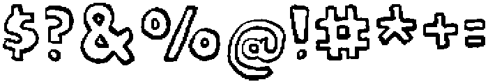 Yellow Day Outline otf (400) Font OTHER CHARS