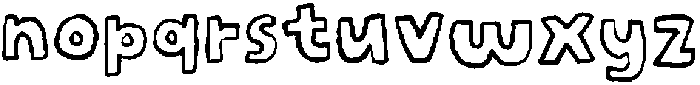 Yellow Day Outline otf (400) Font LOWERCASE