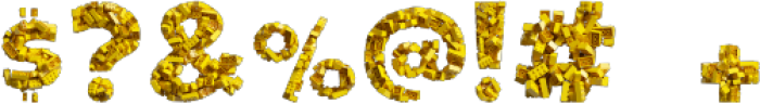 Yellow Lego Bricks Regular otf (400) Font OTHER CHARS