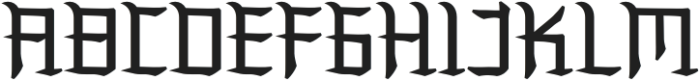 Yeongest-Regular otf (400) Font UPPERCASE