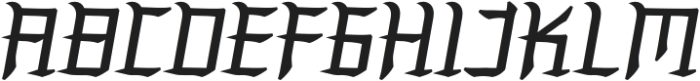 Yeongest Slant otf (400) Font UPPERCASE