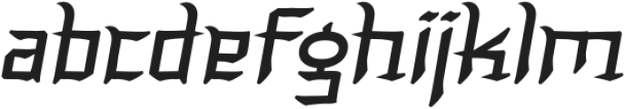 Yeongest Slant otf (400) Font LOWERCASE