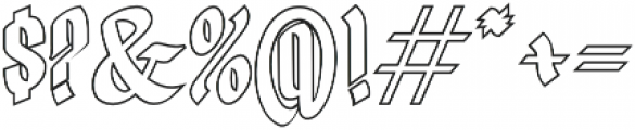 Yerington Outline otf (400) Font OTHER CHARS