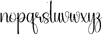 Yesterday Regular otf (400) Font LOWERCASE