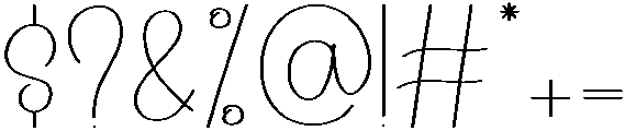 Yesterday Regular otf (400) Font OTHER CHARS