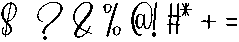 Yesterday Regular otf (400) Font OTHER CHARS