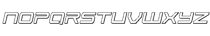 Year One 3D Italic Font LOWERCASE