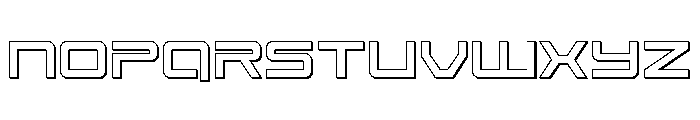 Year One 3D Font LOWERCASE