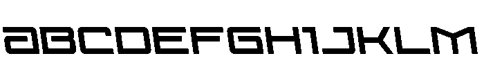 Year One Semi-Leftalic Font UPPERCASE