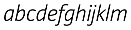 Yefimov Sans Light Italic Font LOWERCASE