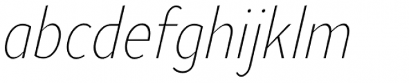 Ye Paradigma Condensed Light Italic Font LOWERCASE