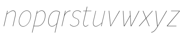 Ye Paradigma Condensed Thin Italic Font LOWERCASE