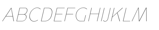 Ye Paradigma Thin Italic Font UPPERCASE