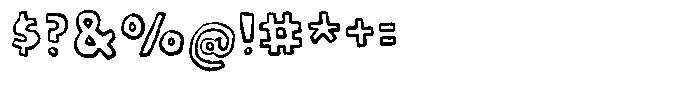 Yellow Day Outline Font OTHER CHARS