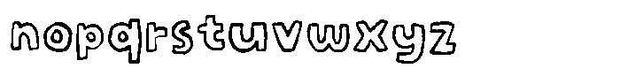 Yellow Day Outline Font LOWERCASE