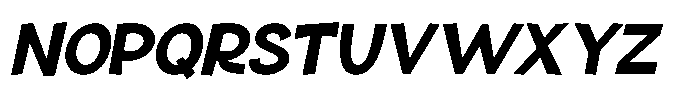 Yellow Ramen Oblique Font UPPERCASE