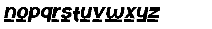 Yellow Ramen Oblique Font LOWERCASE