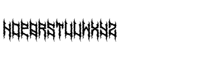Yenisack Blackmetal Font LOWERCASE