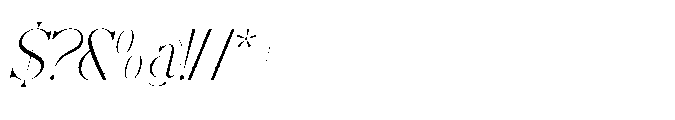 Yerindar Italic Font OTHER CHARS