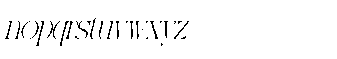 Yerindar Italic Font LOWERCASE