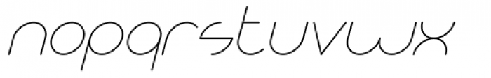 Yesterday Oblique Thin Font LOWERCASE