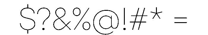 Yellix TRIAL Thin Instance Font OTHER CHARS
