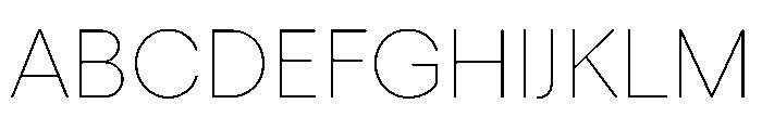 Yellix TRIAL Thin Instance Font UPPERCASE
