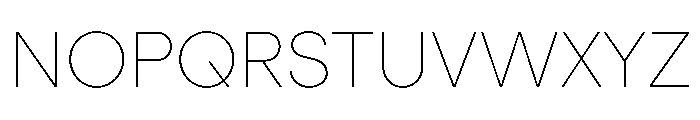 Yellix TRIAL Thin Instance Font UPPERCASE