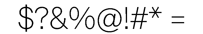 YetGrotesk Extralight Font OTHER CHARS