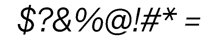 YetGrotesk SemilightItalic Font OTHER CHARS
