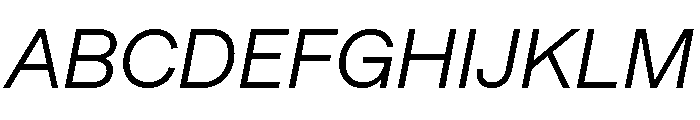 YetGrotesk SemilightItalic Font UPPERCASE