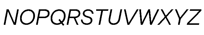 YetGrotesk SemilightItalic Font UPPERCASE