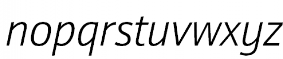 Yefimov Sans Light Italic Font LOWERCASE