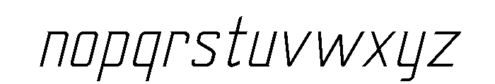Yearling Light Italic Font LOWERCASE