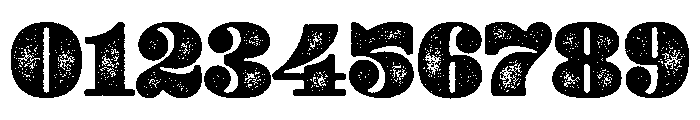Yellow Numbers Rough B Font OTHER CHARS