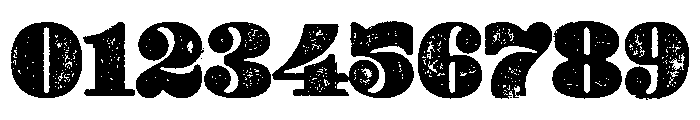 Yellow Numbers Rough C Font OTHER CHARS