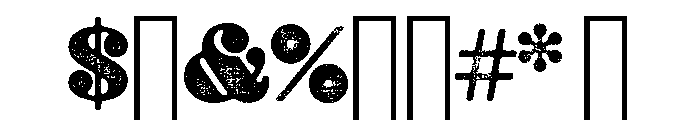 Yellow Numbers Rough E Font OTHER CHARS