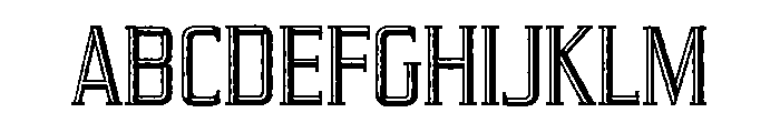 Yeoman Gothic Bold Engraved Antique Font UPPERCASE