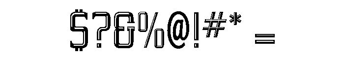 Yeoman Gothic Bold Engraved Font OTHER CHARS