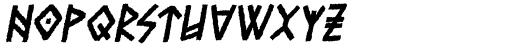 Yggdrasil Rough Italic Font LOWERCASE