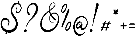 Yinderia otf (400) Font OTHER CHARS