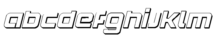 Yielding Timber 3D Italic Font UPPERCASE