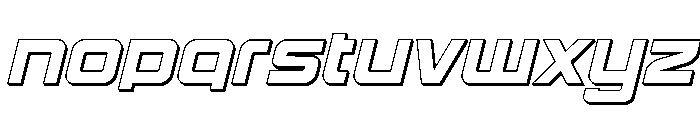 Yielding Timber 3D Italic Font UPPERCASE