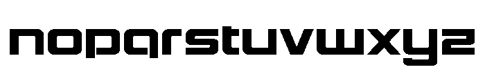 Yielding Timber Expanded Font LOWERCASE