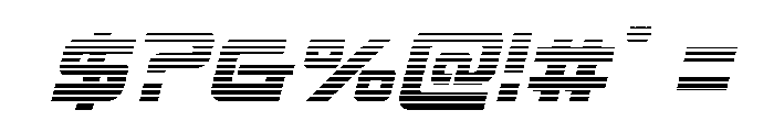 Yielding Timber Gradient Italic Font OTHER CHARS