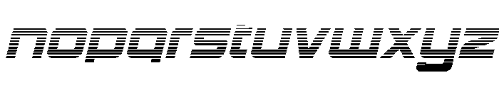 Yielding Timber Gradient Italic Font UPPERCASE