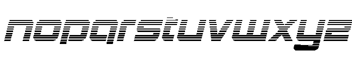 Yielding Timber Gradient Italic Font LOWERCASE