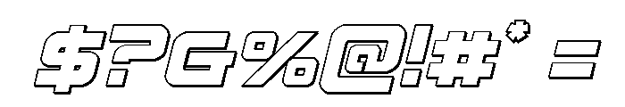 Yielding Timber Outline Italic Font OTHER CHARS